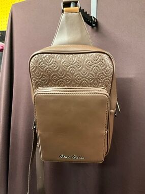 ROBERT GRAHAM, Brown Embossed Leather Sling Bag,